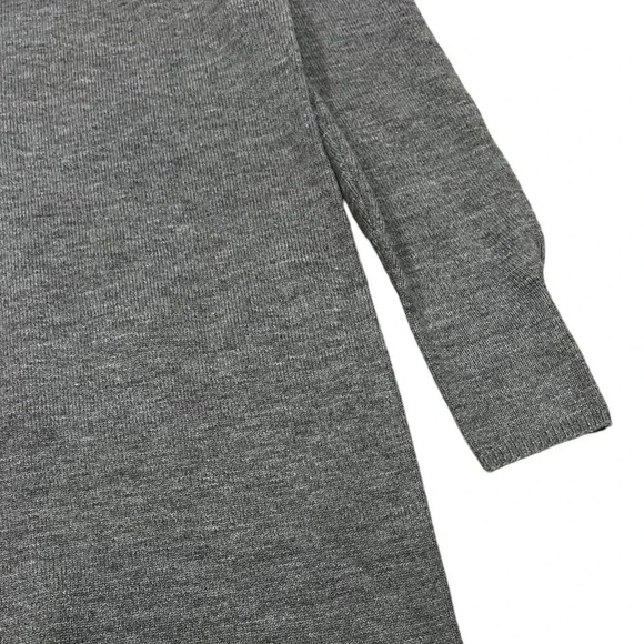 Wayf Gray Lola Puff Sleeve Mini Sweater Dress S - Picture 3 of 5